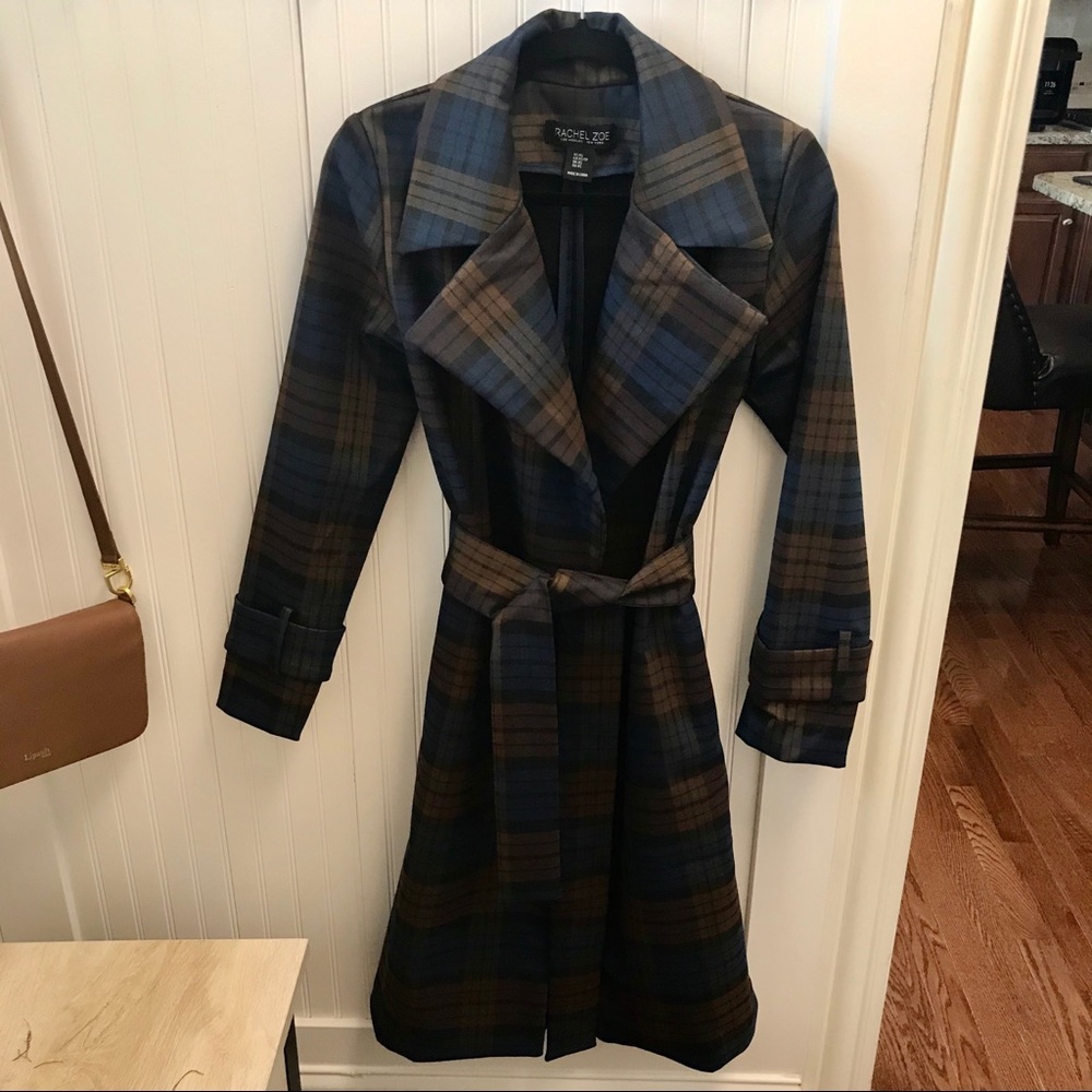 RACHEL ZOE PLAID COAT - NWOT